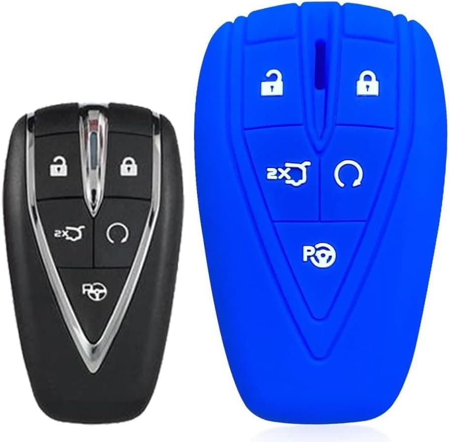 Capa de silicone para chave de carro Changan UNI-V UNI-T UNI-K Kaicene F70 (azul)