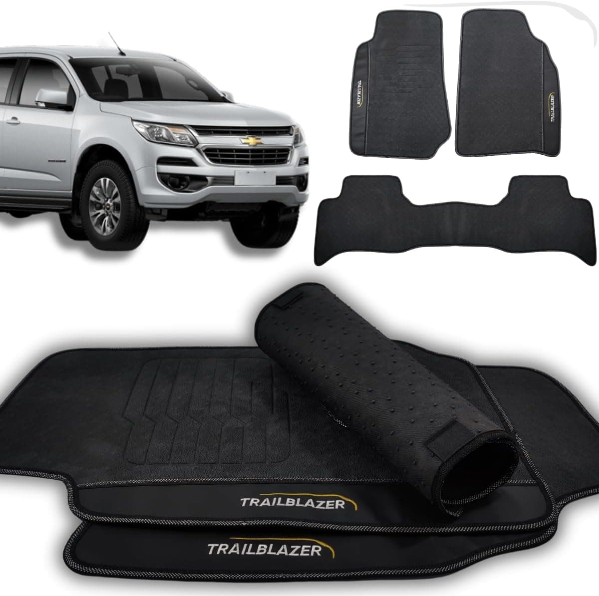 Jogo de tapete automotivo borracha vários modelos - escolha de acordo com seu veiculo! (Trailblazer 2016 a 2024)