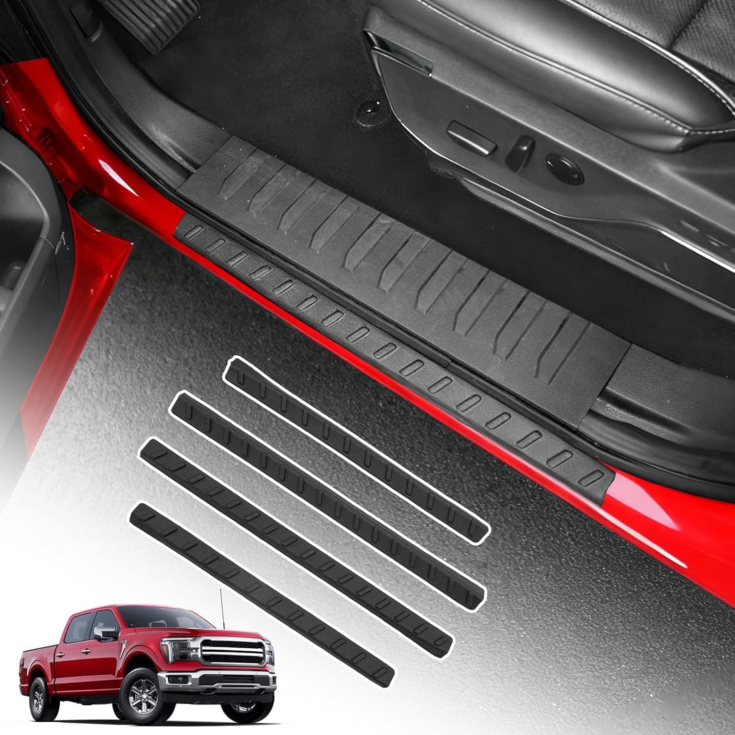Protetor de soleira de porta para cabine Ford F150 SuperCrew 2021-2025 2026