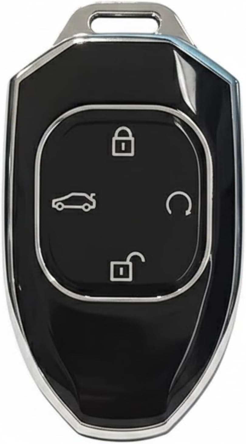 Capa Protetora de Silicone Luxury para Chave Presencial Gac Gs4 Hybrid Elite Premium (PRETO)