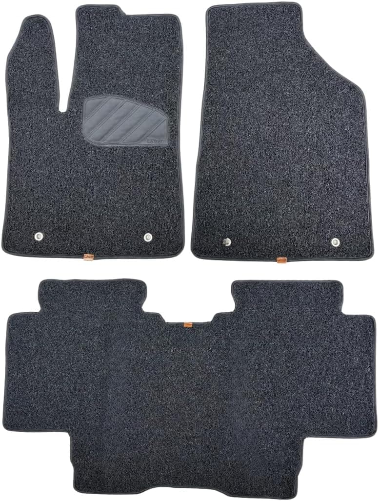 Tapete para Carro Geely Ex2 2025 2026 2027 - Jogo 3 Peças Linha Robusta Capacho Kapazi Premium (Preto)