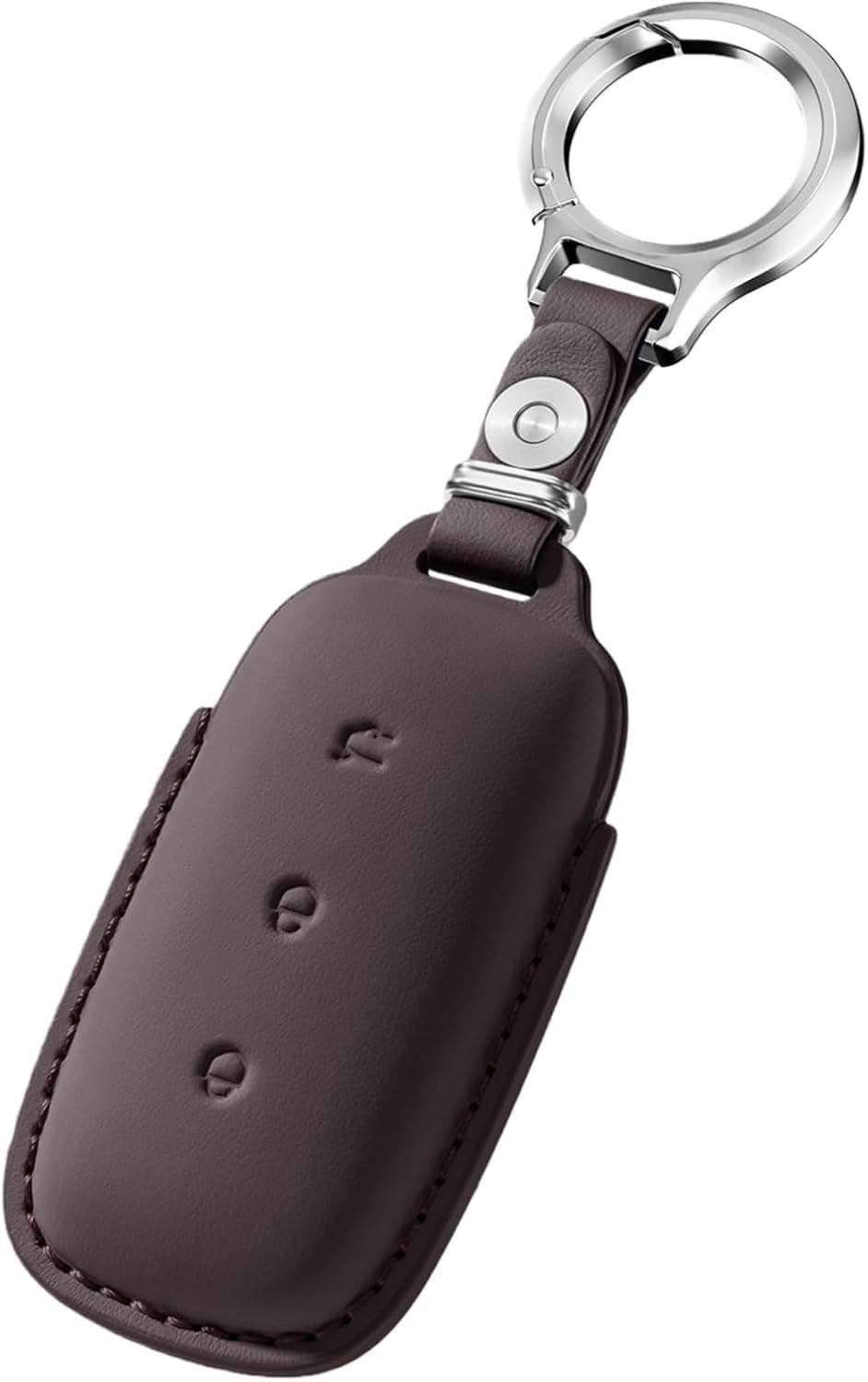 Capa de chaveiro WUZUTU em couro marrom compatível com Geely Galaxy E5 EX5