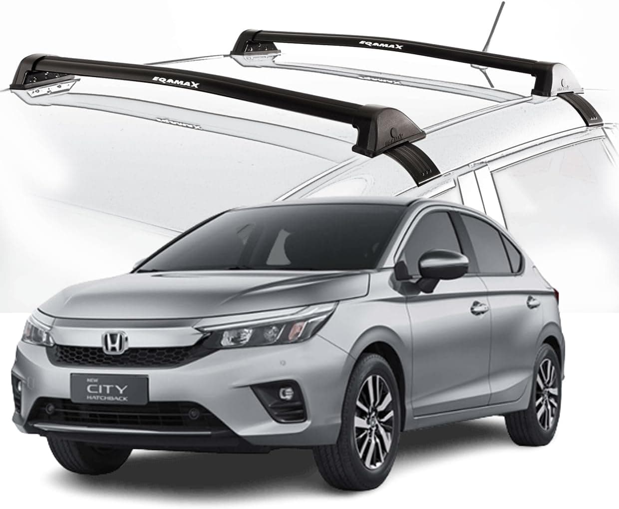 RACK EQMAX NEW WAVE HONDA CITY HATCH 2022/2025 PRETO