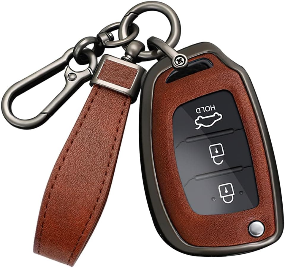 Capa de chaveiro de 3/4 botões para Hyundai Creta I40 I20 IX25 IX35 IX45 I10 I30 HB20 Elantra Solaris Sonata Santa Fe Tucson Acessórios de Destaque com…