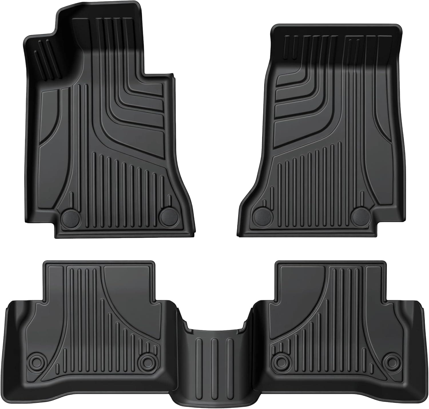 Tapetes para Mercedes-Benz C300 2015-2021: tapetes AOMSAZTO para Mercedes Benz Classe C Sedan, apenas 1ª e 2ª fileiras, para todos os climas