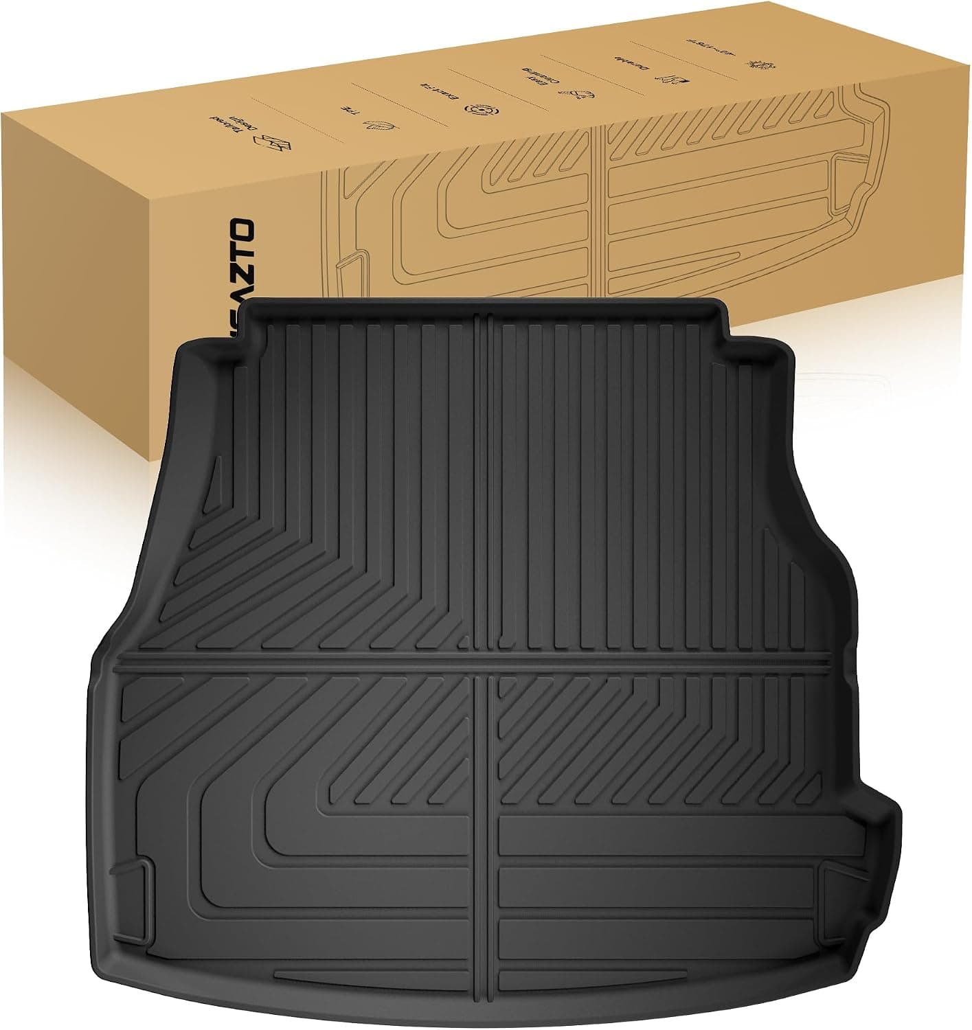 Tapete de porta-malas adequado para Mercedes Benz Classe C Sedan 2022 2023 2024 2025 2026 - Tapete de carga AOMSAZTO para todos os climas, ajuste…