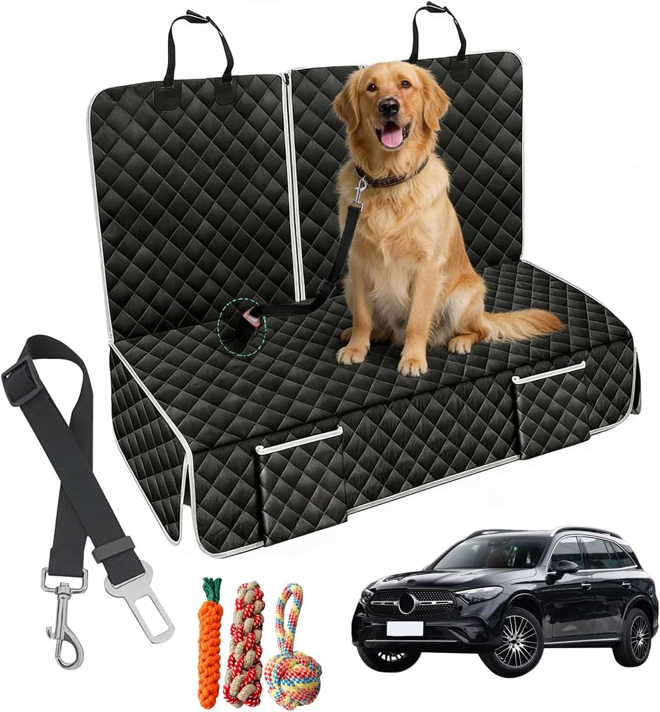 Capa de assento traseiro de carro para Mercedes Benz GLC GLE C-Class GL GLA E-Class CLE acessórios, protetor de assento de carro para animais de estimação à…