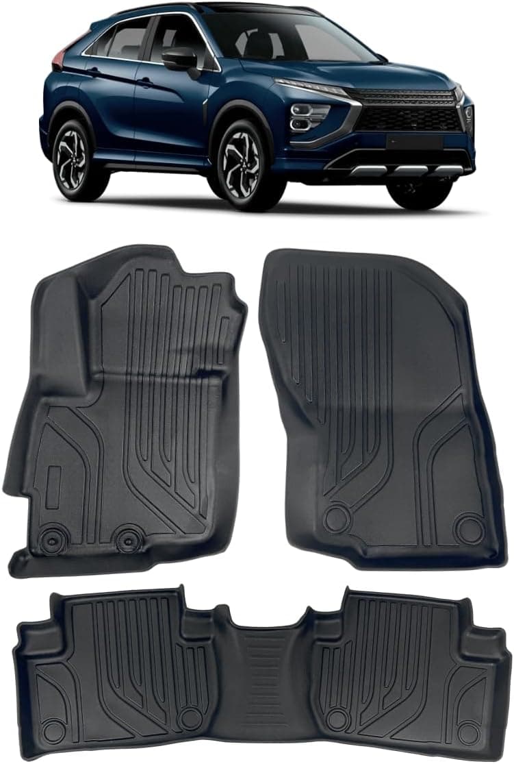 Tapete Bandeja 3D para Eclipse Cross 2018 a 2027 com Bordas Elevadas Concha - Linha Premium