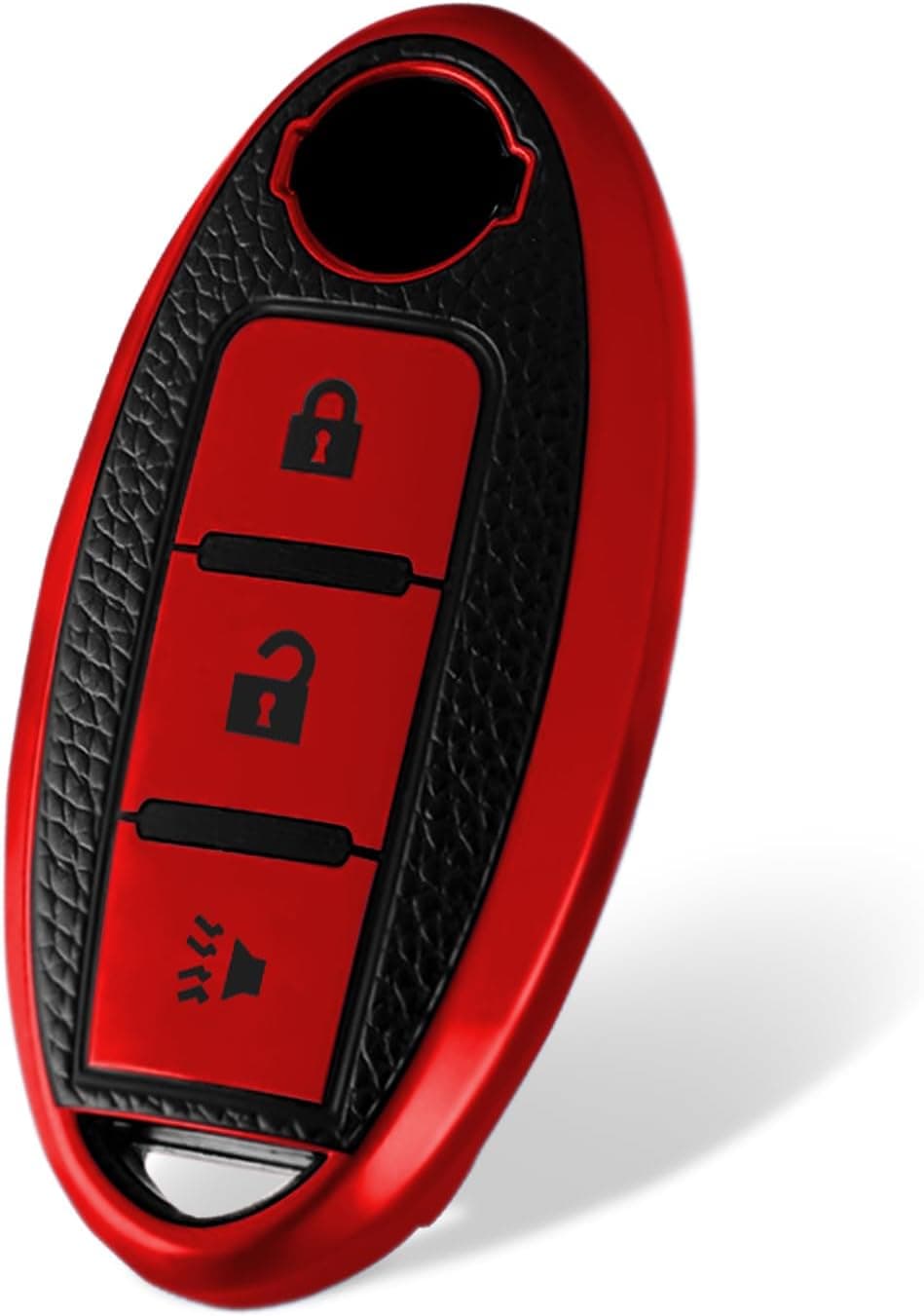 Capa De Couro Para Chave Com 3 Botões, Compatível Com Nissan Frontier, Juke, Kicks, Leaf, Murano, Pathfinder, Quest, Rogue, Titan, Titan Xd, Versa E Versa…