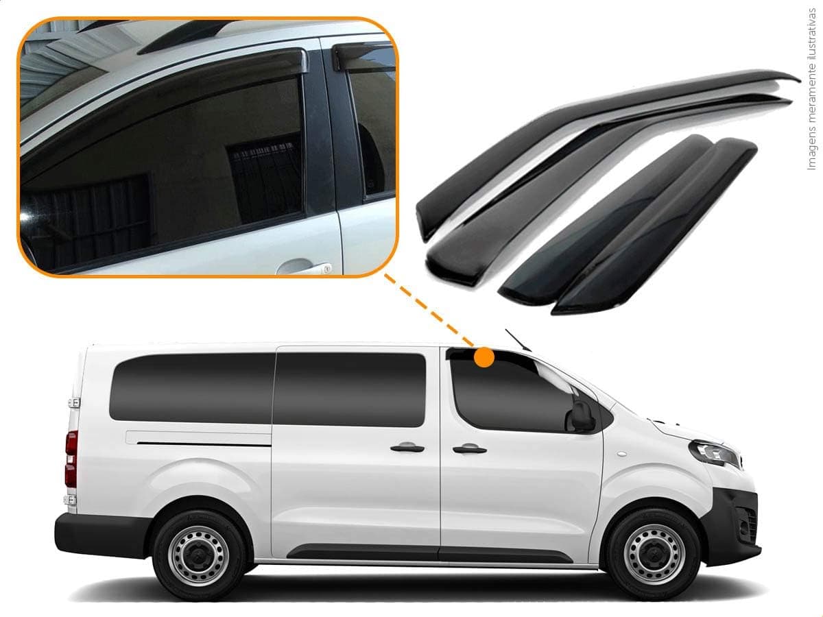 Calha De Chuva Acrilica Peugeot Expert 2018 2019-2pts